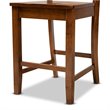 Baxton Studio Nicolette Walnut Brown Finished Wood 5-Piece Pub Set