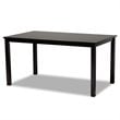 Baxton Studio Grey Fabric Upholstered and Brown Finished Wood 7-Piece Dining Set