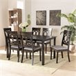 Baxton Studio Grey Fabric Upholstered and Brown Finished Wood 7-Piece Dining Set