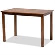 Baxton Studio Grey Fabric Upholstered and Brown Finished Wood 5-Piece Dining Set