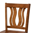 Baxton Studio Walnut Brown Finished Wood 2-Piece Counter Stool Set