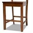 Baxton Studio Walnut Brown Finished Wood 2-Piece Counter Stool Set