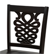 Baxton Studio Dark Brown Finished Wood 2-Piece Counter Stool Set