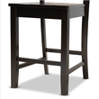 Baxton Studio Dark Brown Finished Wood 2-Piece Counter Stool Set