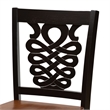 Baxton Studio Two-Tone Brown Finished Wood 2-Piece Counter Stool Set