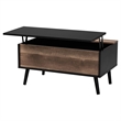 Baxton Studio Two-Tone Black and Brown Finished Wood Table with Storage