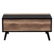 Baxton Studio Two-Tone Black and Brown Finished Wood Table with Storage