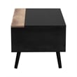 Baxton Studio Two-Tone Black and Brown Finished Wood Table with Storage