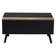 Baxton Studio Two-Tone Black and Brown Finished Wood Table with Storage