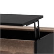 Baxton Studio Two-Tone Black and Brown Finished Wood Table with Storage
