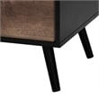 Baxton Studio Two-Tone Black and Brown Finished Wood Table with Storage