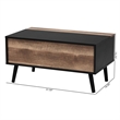 Baxton Studio Two-Tone Black and Brown Finished Wood Table with Storage
