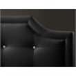Baxton Studio Carlotta Queen Faux Leather Tufted Platform Bed in Black