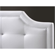 Baxton Studio Carlotta Tufted Faux Leather King Platform Bed in White