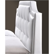 Baxton Studio Carlotta Tufted Faux Leather King Platform Bed in White