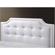 Baxton Studio Carlotta Tufted Faux Leather King Platform Bed in White