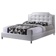 Baxton Studio Carlotta Tufted Faux Leather Full Platform Bed in White