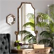 Baxton Studio Layan Gold Finished Metal Bamboo Inspired Accent Wall Mirror