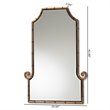 Baxton Studio Layan Gold Finished Metal Bamboo Inspired Accent Wall Mirror