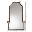 Baxton Studio Layan Gold Finished Metal Bamboo Inspired Accent Wall Mirror