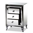 Baxton Studio Pauline Contemporary Glam and Luxe Mirrored 3-Drawer End Table
