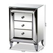 Baxton Studio Pauline Contemporary Glam and Luxe Mirrored 3-Drawer End Table