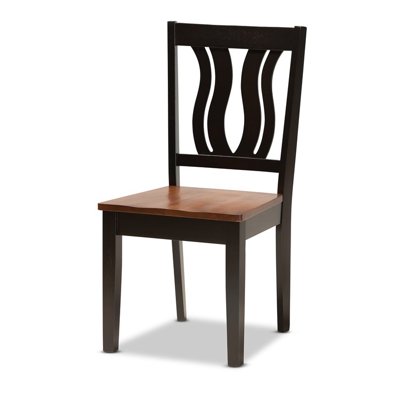Baxton Studio Mare Brown and Walnut Brown Finished Wood 5-Piece Dining Set