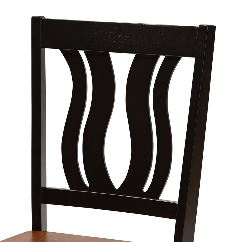 Baxton Studio Mare Brown and Walnut Brown Finished Wood 5-Piece Dining Set