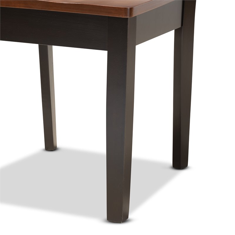 Baxton Studio Mare Brown and Walnut Brown Finished Wood 5-Piece Dining Set