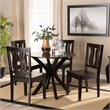 Baxton Studio Mare Transitional Dark Brown Finished Wood 5-Piece Dining Set