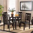 Baxton Studio Mina Transitional Dark Brown Finished Wood 5-Piece Dining Set