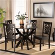 Baxton Studio Wanda Transitional Dark Brown Finished Wood 5-Piece Dining Set