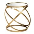 Baxton Studio Glam and Luxe Gold Finished Metal and Mirrored Glass End Table