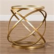 Baxton Studio Glam and Luxe Gold Finished Metal and Mirrored Glass End Table