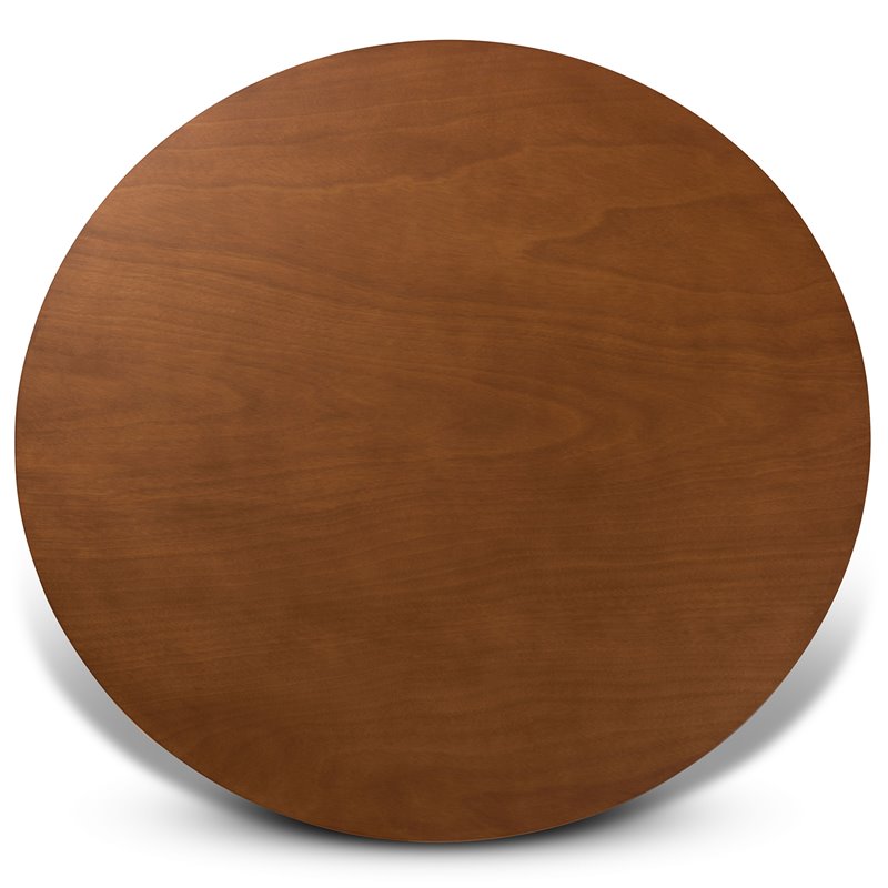 Baxton Studio Liese  Walnut Brown Finished Wood 7-Piece Dining Set