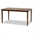 Baxton Studio Luisa  Walnut Brown Finished Wood 7-Piece Dining Set