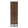 Baxton Studio Neil Brown Finished Wood and Black Finished Metal Storage Cabinet
