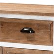 Baxton Studio Glynn White and Oak Brown Finished Wood 2-Door Storage Cabinet