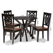 Baxton Studio Liese Two-Tone Brown Finished Wood 5-Piece Dining Set