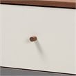 Baxton Studio Halden Brown and Grey Gradient Finished Wood 3-Drawer Chest