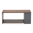Baxton Studio Thornton Brown and Grey Finished Wood Storage Coffee Table