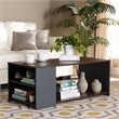 Baxton Studio Thornton Brown and Grey Finished Wood Storage Coffee Table