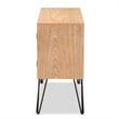Baxton Studio Denali Brown and Black Finished Wood and Metal Storage Cabinet