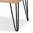 Baxton Studio Denali Brown and Black Finished Wood and Metal Storage Cabinet