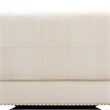 Baxton Studio Beige Velvet and Brown Finished Wood Storage Ottoman