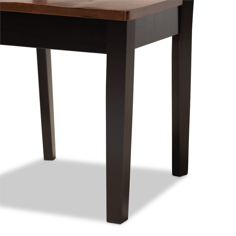 Baxton Studio Luisa Two-Tone Brown Finished Wood 5-Piece Dining Set