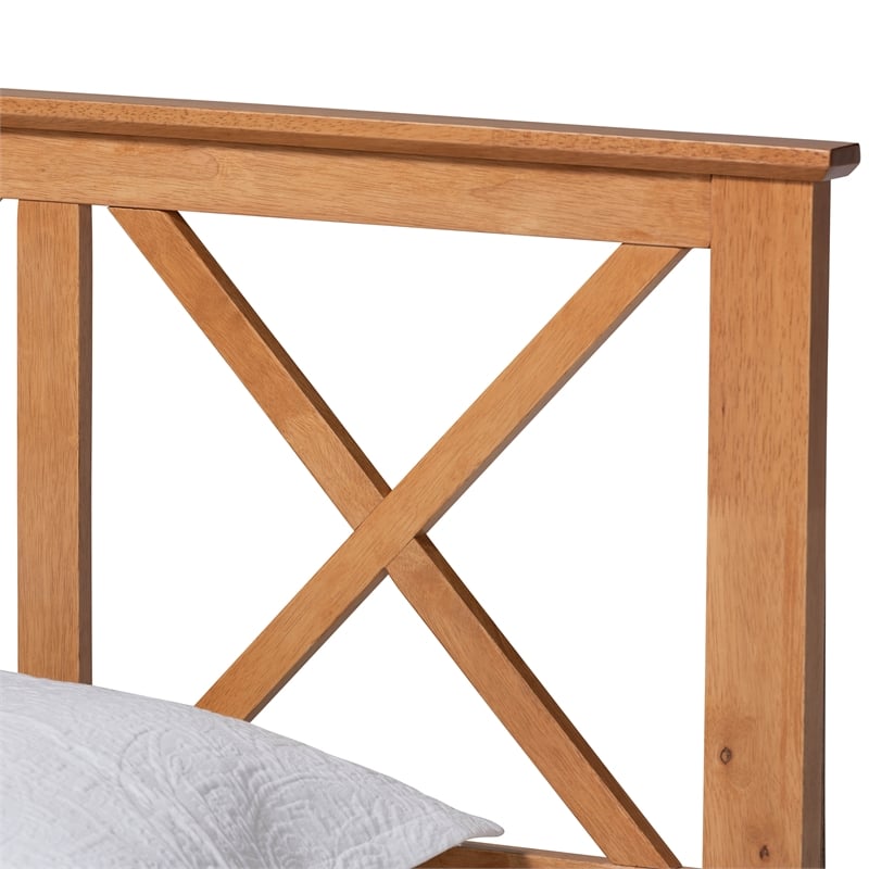 Baxton Studio Galvin Brown Finished Wood Twin Size Platform Bed