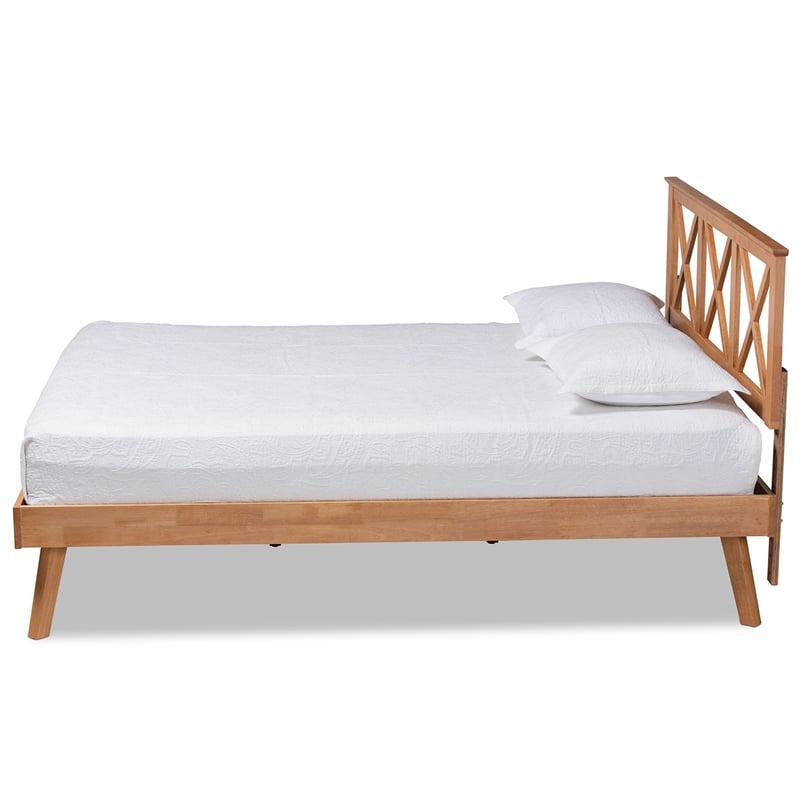 Baxton Studio Galvin Brown Finished Wood Full Size Platform Bed
