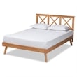 Baxton Studio Galvin Brown Finished Wood Full Size Platform Bed