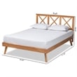 Baxton Studio Galvin Brown Finished Wood Full Size Platform Bed